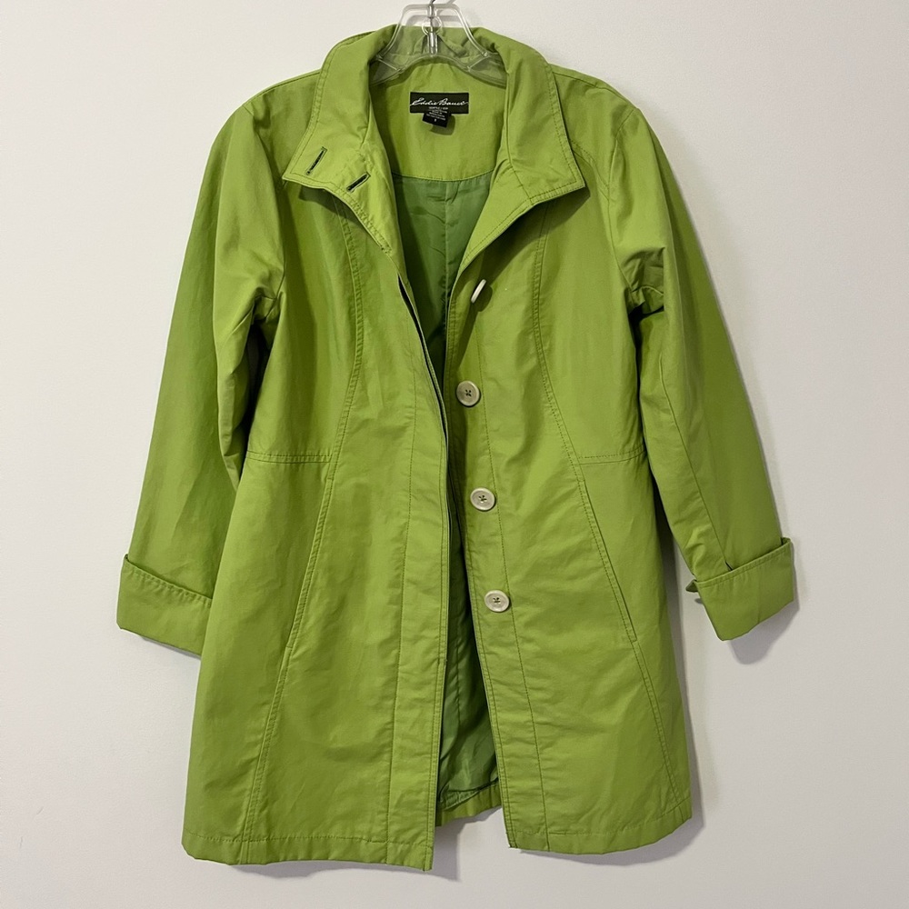 Eddie Bauer green trench coat // SOLD ON DEPOP